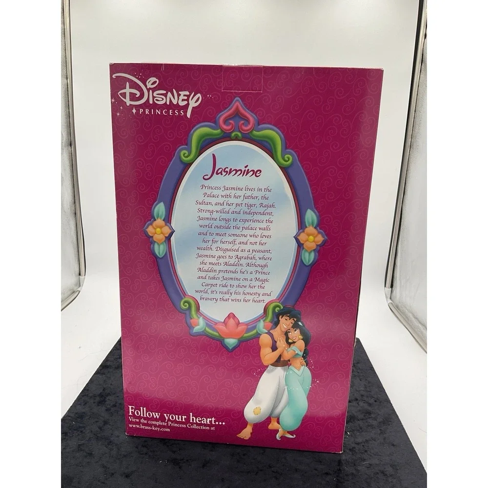 New Disney Princess Jasmine Brass Key Collectible Porcelain Keepsake Doll 16